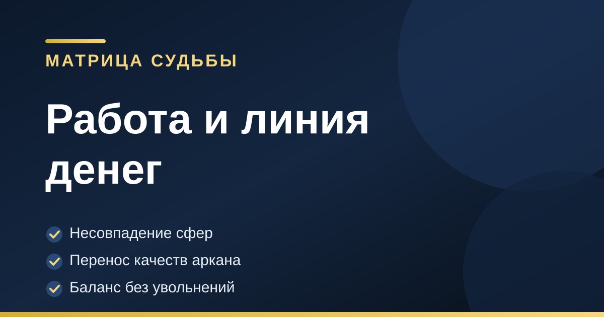 Тёмно-синяя обложка с золотыми акцентами — работа и линия денег в матрице судьбы
